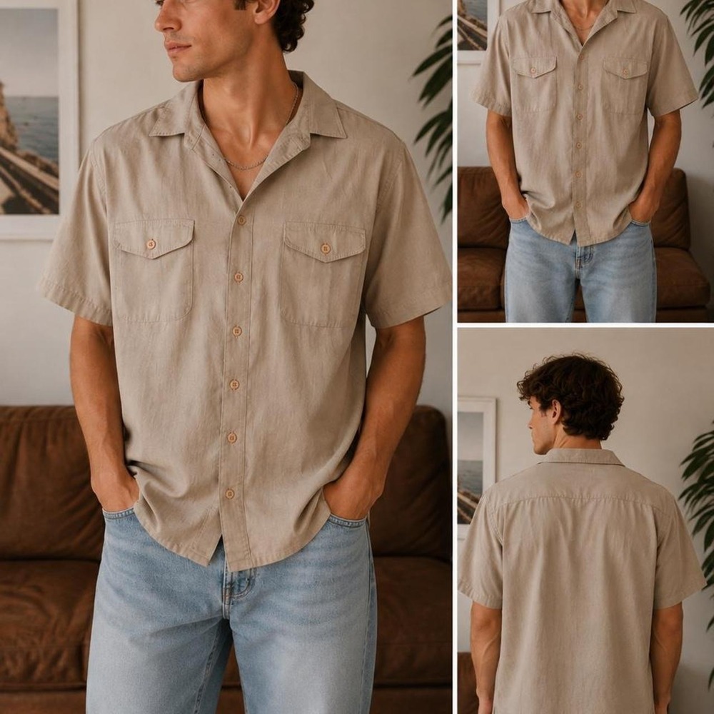 Wells & Morris Vintage Short Sleeve Button Up Shirt